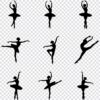 Ballet dancer silhouette SVG bundle