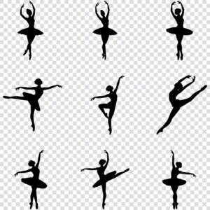 Ballet dancer silhouette SVG bundle