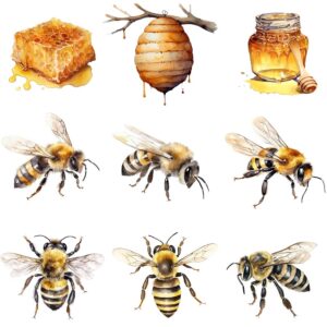 Watercolor honey bee clipart bundle