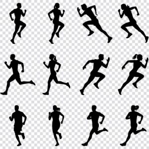 Runner silhouette SVG bundle
