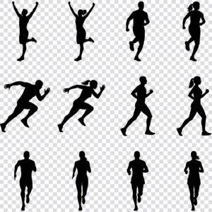Running silhouette SVG bundle