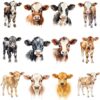 Watercolor baby cow clipart bundle