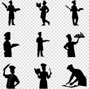 Baker silhouette SVG bundle