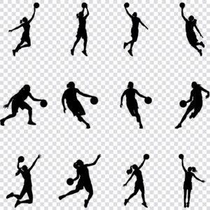 Basketball player silhouette SVG bundle
