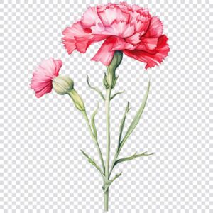 Watercolor birth month flowers clipart