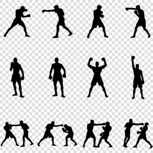 Boxer silhouette SVG bundle