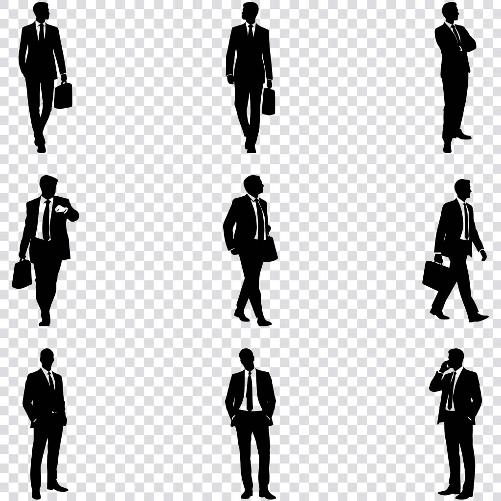 Businessman silhouette SVG bundle