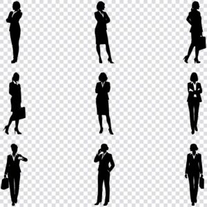 Businesswoman silhouette SVG bundle