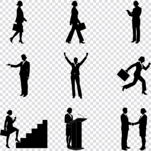 Businesswoman silhouette SVG bundle