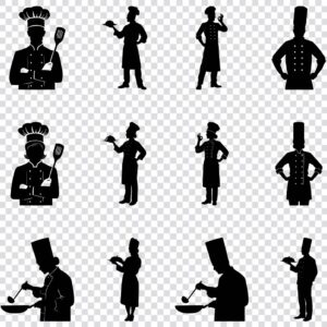 Chef silhouette SVG bundle