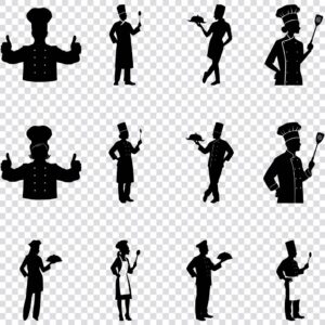 Chef silhouette SVG bundle