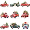 Watercolor Christmas truck clipart bundle