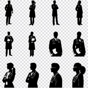 Doctor silhouette SVG bundle