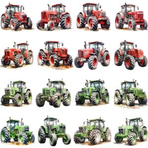 Watercolor tractor clipart bundle