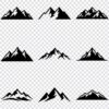 Mountain silhouette SVG bundle