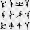 Cheerleader silhouette SVG bundle