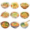 Watercolor Asian noodle clipart bundle