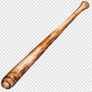 Watercolor baseball bat clipart
