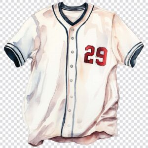 Watercolor baseball jersey clipart