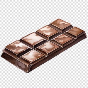 Watercolor chocolate bar clipart