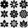 Flower silhouette SVG bundle