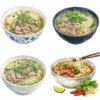 Watercolor Vietnamese Pho clipart bundle