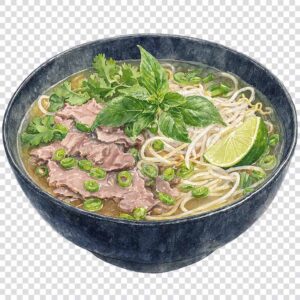 Watercolor Vietnamese Pho clipart