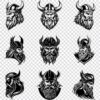 Viking warrior silhouette SVG bundle