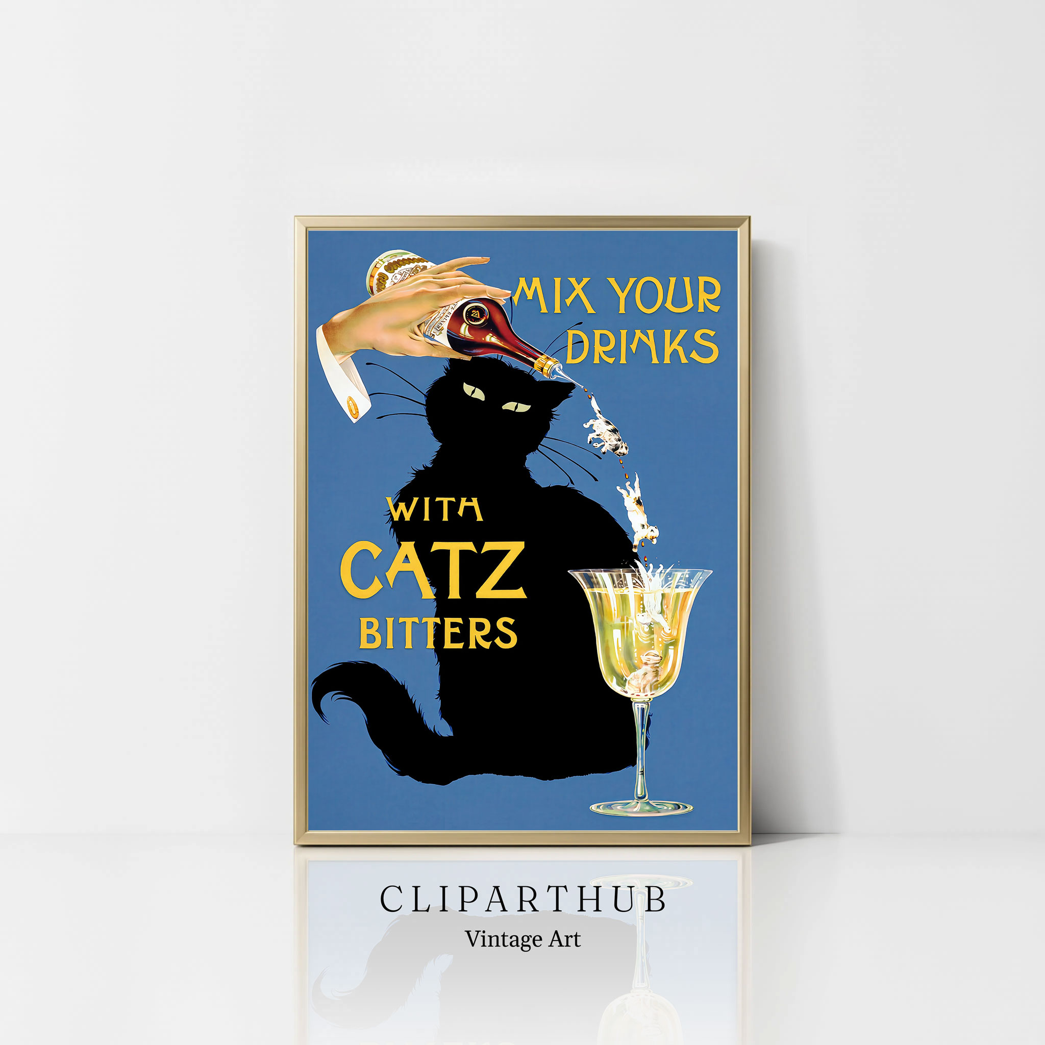 Catz Bitters Vintage Poster Original Closeup