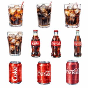 Coke watercolor clipart bundle