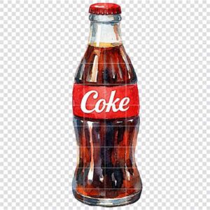 Coke watercolor clipart