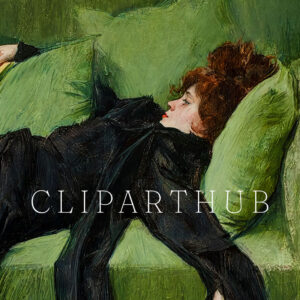 Decadent young woman after the dance painting closeup