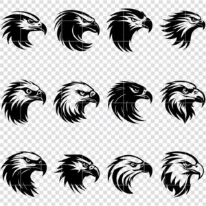 Eagle head silhouette SVG bundle