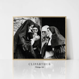 Vintage Nuns Smoking Photo