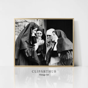 Vintage Nuns Smoking Photo