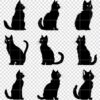 Sitting cat silhouette SVG bundle