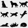 Retriever dog silhouette SVG bundle