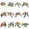 Sea turtle watercolor clipart bundle