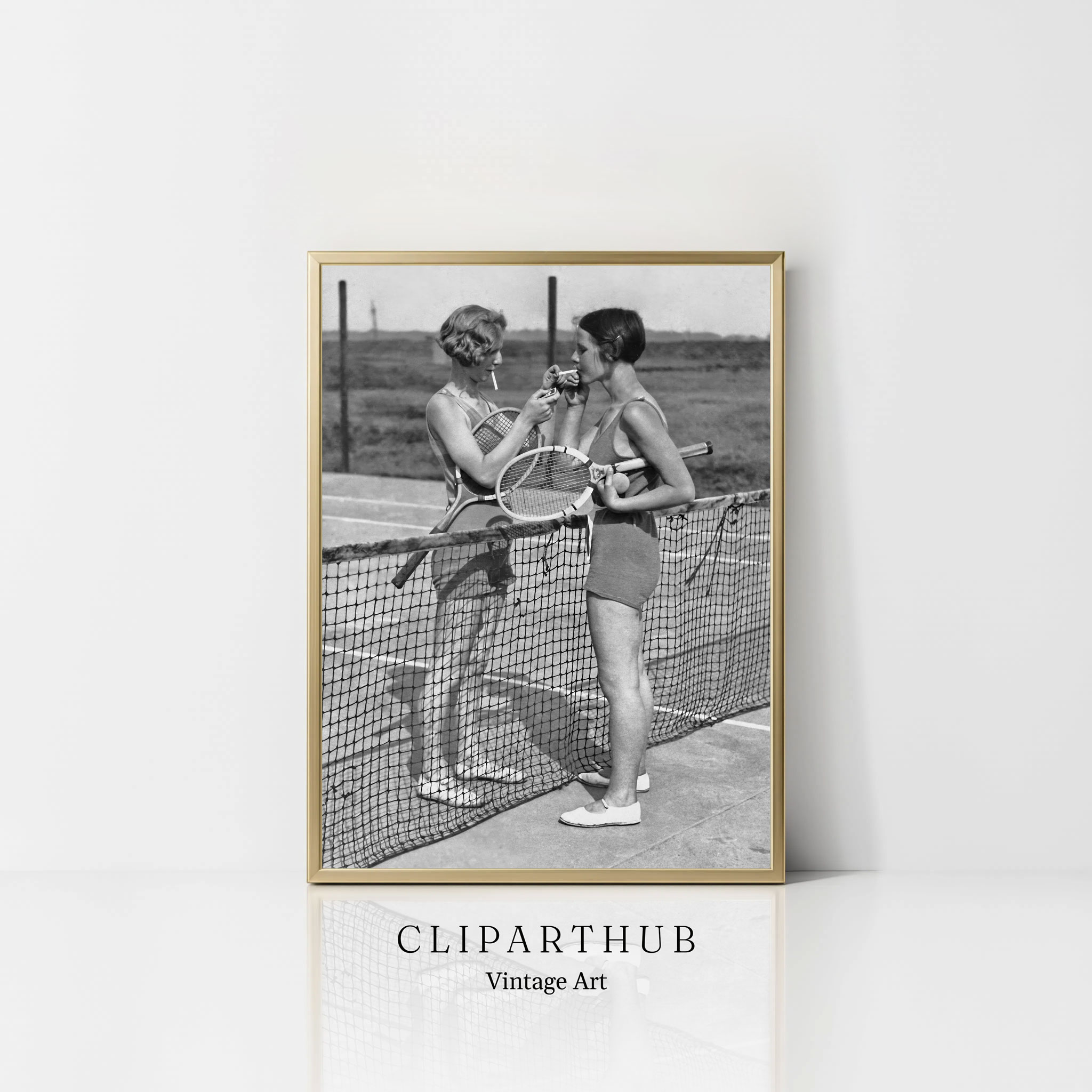 Vintage Tennis Cigarette Photo