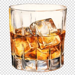 Whiskey Watercolor Clipart